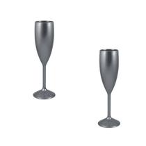 Kit 2 Taças Vip Prata 180Ml Plástico Premium