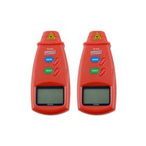 Kit 2 Tacômetro Digital Óptico Mira Laser Faixa 2,5 a 99999 Rpm Medição Velocidade Td-812 Portátil Com Estojo