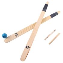 Kit 2 Tacos de Bets Madeira 1 Bolinha Borracha Nº3 Resistente Moderno Bel