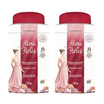 Kit 2 Talco Alma De Flores Floral Intense 100G - Memphis