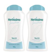 Kit 2 Talco Desodorante Herbíssimo Sensitive 100G - Dana Kit 2 Talco Desodorante Herbíssimo Sensitive 100G - Dana