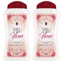 Kit 2 Talco Desodorante Perfumado Tabu Flores 100G - Dana Kit 2 Talco Desodorante Perfumado Tabu Flores 100G - Dana