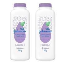 Kit 2 Talco Johnsons Baby 100g Hora do sono Naturalcalm