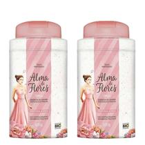 Kit 2 Talco Perfumado Alma De Flores Jasmim 100G - Memphis