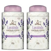 Kit 2 Talco Perfumado Alma De Flores Lavanda 100G - Memphis