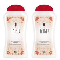 Kit 2 Talco Perfumado Tabu Tradicional 100G - Dana