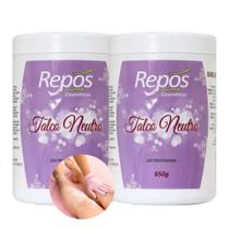 Kit 2 Talco pós Depilação Secativo Neutro 650g Repós Prossional Kit 2 Talco pós Depilação Secativo Neutro 650g Repós Prossional