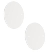 Kit 2 Tampa Cega Redonda Placa Teto Branca 4" Branca Sleek Cor:Branco Kit 2 Tampa Cega Redonda Placa Teto Branca 4" Branca Sleek Cor:Branco
