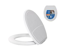 KIT 2 Tampa de Vaso Assento Sanitário Almofadado Branco Slim Metasul KIT 2 Tampa de Vaso Assento Sanitário Almofadado Branco Slim Metasul