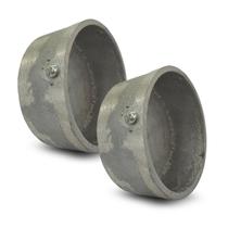 Kit 2 Tampão Alumínio Para Tubo ou Cano Redondo 3 Pol 93mm