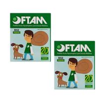 Kit 2 Tampão De Olho Protetor Ocular Pequeno Bege C/20 - Oftam