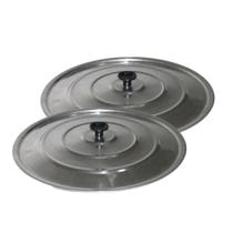 Kit 2 Tampas Avulsas de Alumínio Polido 50 cm Para Disco de Arado