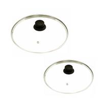 Kit 2 Tampas Avulsas de Vidro Temperado 18/19cm