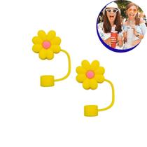 Kit 2 Tampas de Silicone para Canudo 10mm Copo Térmico Stan Academia