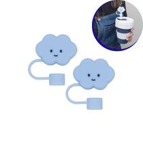 Kit 2 Tampas de Silicone para Canudo 10mm Copo Térmico Stan Academia