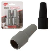 Kit 2 Tampas de Silicone para Garrafas Reutilizáveis Vedação Hermética Universal para Bebidas Sucos Refrigerantes Vinhos Kit 2 Tampas de Silicone para Garrafas Reutilizáveis Vedação Hermética Universal para Bebidas Sucos Refrigerantes Vinhos