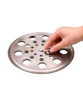 Kit 2 TampaS P Ralo em Aço Inox com Botão Abre e Fecha