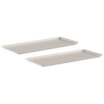 Kit 2 Tampas para Cesto Flow 4,5 ou 6,6 Litros Bege 34x15x1, Kit 2 Tampas para Cesto Flow 4,5 ou 6,6 Litros Bege 34x15x1,