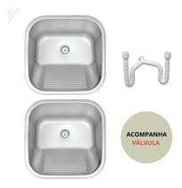 Kit 2 Tanque De Encaixe Tramontina Aço Inox 40x40 C/válvula