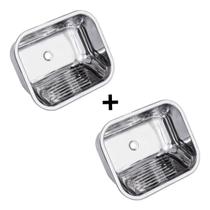 Kit 2 Tanque De Roupa Inox Pequeno 40x40 2unidades Lavandeira
