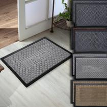 Kit 2 Tapete Antiderrapante Capacho 40cm X 60cm Porta Sala Entrada Quarto Banheiro Emborrachado Fibra Vinil Kit 2 Tapete Antiderrapante Capacho 40cm X 60cm Porta Sala Entrada Quarto Banheiro Emborrachado Fibra Vinil