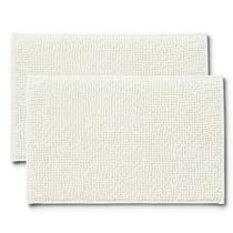 Kit 2 Tapete de Banheiro Antiderrapante 38x58cm Microfibra Bolinha Macarrão Super Macio Abosrvente