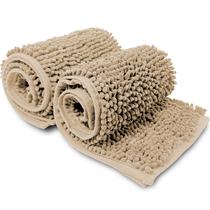 Kit 2 Tapete de Banheiro Microfibra Antiderrapante Home Corttex Dallas 40 x 60 Bolinha Macarrão
