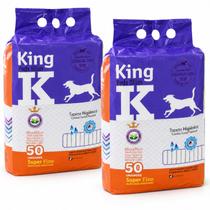 Kit 2 Tapete Higiênico King Pads Slim 60x55cm 100Un Absorção Kit 2 Tapete Higiênico King Pads Slim 60x55cm 100Un Absorção