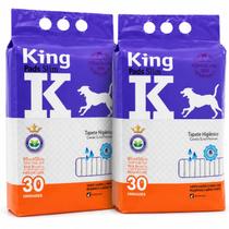 Kit 2 Tapete Higiênico King Pads Slim 60x55cm 60un Absorção Kit 2 Tapete Higiênico King Pads Slim 60x55cm 60un Absorção