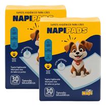 Kit 2 Tapete Higienico Premium Pet Cães 80x60cm - Controle De Odor