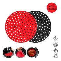 Kit 2 Tapete Protetor Para Airfryer Forno Microondas Silicone 20cm Kit 2 Tapete Protetor Para Airfryer Forno Microondas Silicone 20cm