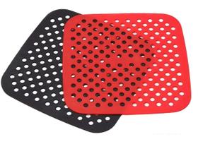 Kit 2 Tapete Quadrado Silicone Protetor para Air Fryer 21cm Kit 2 Tapete Quadrado Silicone Protetor para Air Fryer 21cm