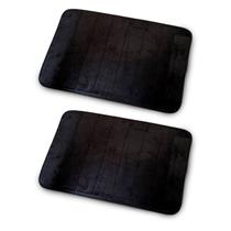 Kit 2 Tapete Soft 60x40 para Banheiro Microfibra Macio Preto Cinza Absorvente Giftutil Capacho