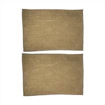 Kit 2 Tapetes Antiderrapante Borracha Absorvente Banheiro Quarto Beira Cama Macio Microfibra