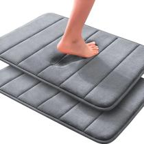 Kit 2 Tapetes Banheiro Antiderrapante Macio Absorvente 60x40