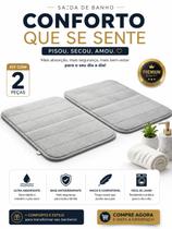 Kit 2 Tapetes Banheiro Antiderrapante Macio Absorvente 60x40