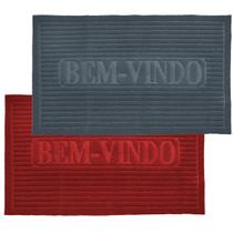 Kit 2 Tapetes Capacho Bem Vindo Antiderrapante 38 X 58 cm