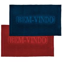 Kit 2 Tapetes Capacho Bem Vindo Antiderrapante 38 X 58 cm