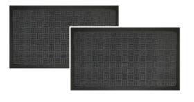 Kit 2 Tapetes Capacho com Borda Fenice 89x59 Uzoo Kit 2 Tapetes Capacho com Borda Fenice 89x59 Uzoo