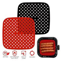 Kit 2 Tapetes Cozimento Quadrado Fritadeira Elétrica de Silicone