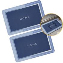 Kit 2 Tapetes de Banheiro Antiderrapante Home Utilidades Cinza 40x60cm Retangular Simples Basico Bonito Verittas Kit 2 Tapetes de Banheiro Antiderrapante Home Utilidades Cinza 40x60cm Retangular Simples Basico Bonito Verittas