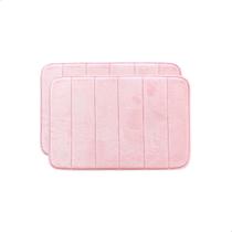 Kit 2 Tapetes de Banheiro Antiderrapante Super Soft Rosa