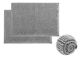 Kit 2 Tapetes De Banheiro Macarrãozinho Bolinha Antiderrapante 40cm X 60cm