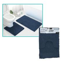 Kit 2 Tapetes De Banheiro Microfibra Antiderrapante Bolinha Premium