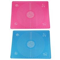 Kit 2 Tapetes de Confeiteiro Silicone 50x40cm Combo Sortido