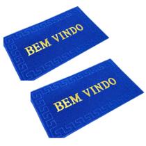 Kit 2 Tapetes de Entrada Bem Vindo Antiderrapante PVC Decorativo Casa Cozinha Apartamento Kit 2 Tapetes de Entrada Bem Vindo Antiderrapante PVC Decorativo Casa Cozinha Apartamento