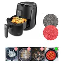 Kit 2 Tapetes De Forno Fritadeira Air Fryer 24cm Silicone - Clink
