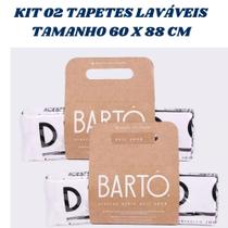 Kit 2 Tapetes Higiênicos Laváveis Bartô Cachorro Médio Reutilizável, Absorvente e Econômico