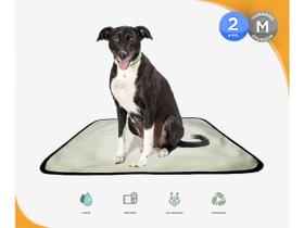 Kit 2 Tapetes Higiênicos Lavável Canino Cães Cachorro 60x80