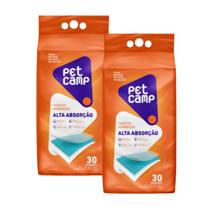 Kit 2 Tapetes Higiênicos Petcamp Alta Absorção Cães 30Uni